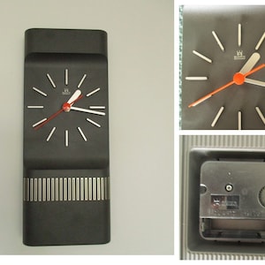 Reloj de oficina, reloj de pared alemán, reloj AACHEN ALEMANIA de la década de 1980, decoración del espacio de trabajo, decoración de oficina vintage, reloj de diseño de Aquisgrán, reloj Bauhaus