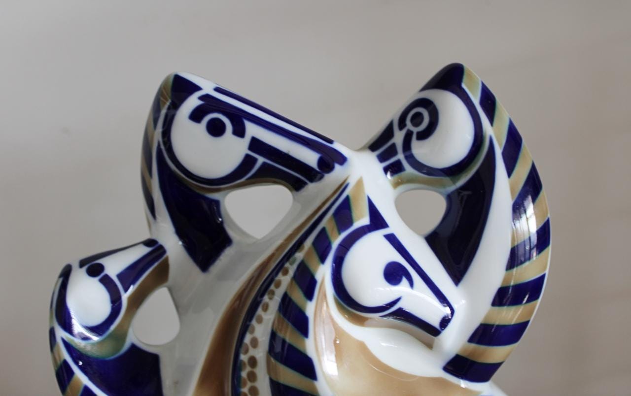 Sargadelos Wild Horses Modern Sculpture in Porcelain,rapa