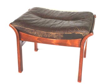 Deense moderne kruk, MCM Göte Möbler kruk Ottoman, G-Möbel gestoffeerde kruk, Scandinavische kruk, Göte Möbler, Zweden