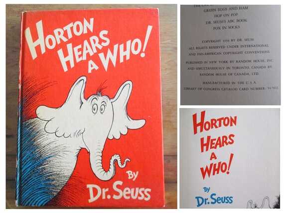 1954 Horton Hears a Who by Dr. Seuss vintage Dr. - Etsy 日本