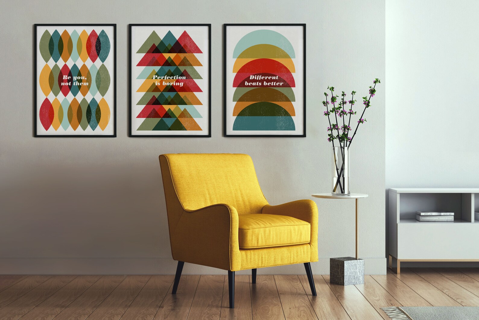 Life Is Not A Todo List Wall Art Mid Century Art Modern