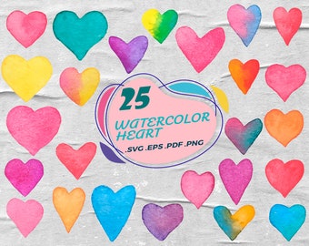 Download Watercolor Heart Svg Etsy
