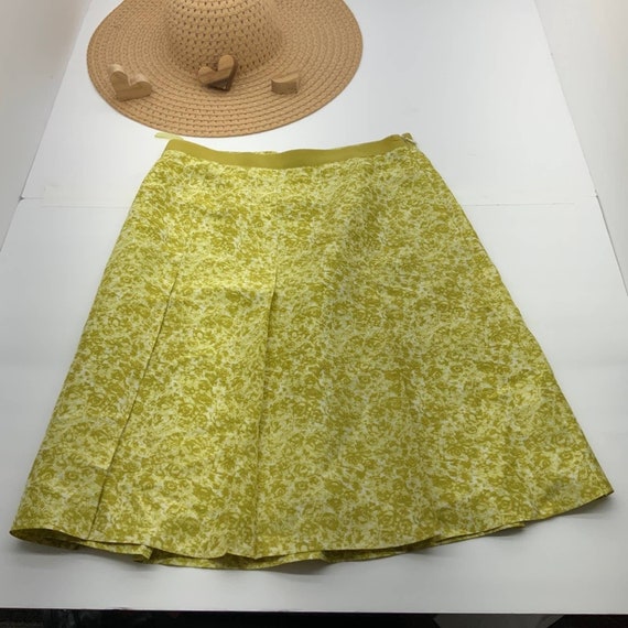 Banana republic green pleated skirt hot sale