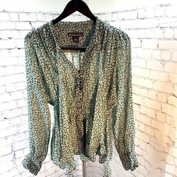 Celia Birtwell Vintage inspired Silk Blouse L