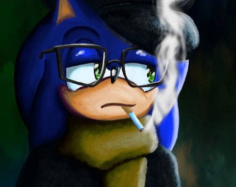 Hipster Sonic Print