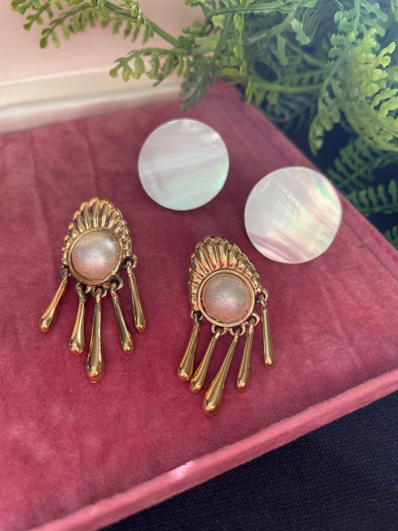 Boucles d'oreilles clip vintage - 2 paires - France