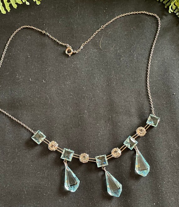 Vintage Art Deco crystal necklace Czech circa 1920’s Gem