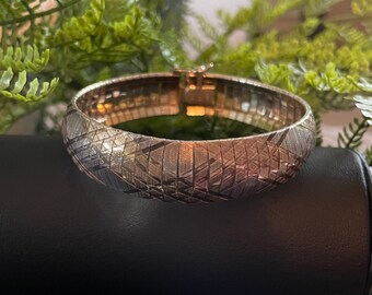 Retro finger☆[925silver] Level bracelet_gold ブレスレット Vintage Silver Vermeil Tri Bracelet - 925, Gold Plated