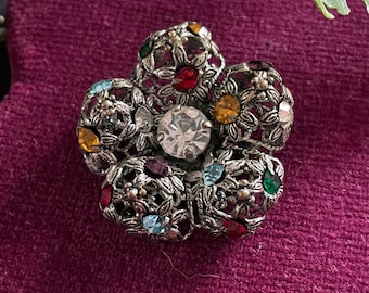 Broche Vintage Tchécoslovaquie - Badge Argenté Collection Pays De L'Est - Neuf