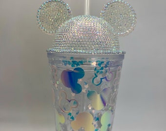 マウス | ラインストーン | スノーグローブ タンブラー | ラインストーン タンブラー | 暗闇で光るタンブラー | キラキラ光る | マウス タンブラー | マウスの頭