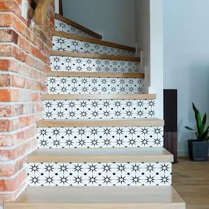 Riser Wraps Mosaic Star Stair Riser Decals Vinyl Strips Peel and Stick Stickers ...