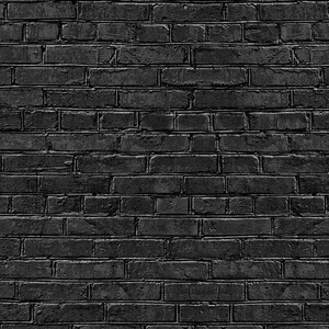 Black Brick Wall Mural Peel and Stick Removable Decal Wallpaper Decor ...