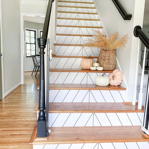 Chevron Stair Riser Decals Vinyl Strips Minimalist - Vinyl Home Decor Stairs Chevron Stair Riser Decals Vinyl Strips Minimalist - Vinyl Home Decor Stairs
