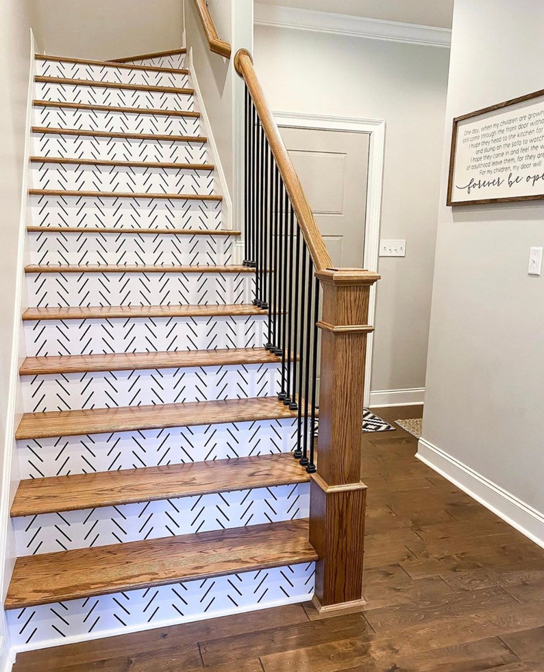 Stair Riser Decals Peel and Stick Removable Stickers Minimal Etsy