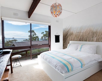 Beach Grass Wall mural Peel and stick Removable Decal Wallpaper Decor Living Room Grass Wall Art Mural