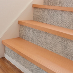 Scandinavian Texture Gray Stair Riser Decals Peel and Stick Removable Stickers Vinyl Strips Stickers for Stairs Scandi Modern Home Decor