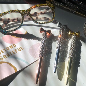 The Lux Crystal Embellished Black Ink Ballpoint Pen