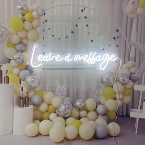 Custom Neon Sign | Leave a message Neon Sign | Neon Name Sign | Night Light | Personalized Neon Sign | Neon Sign Bedroom | Neon Sign Bar