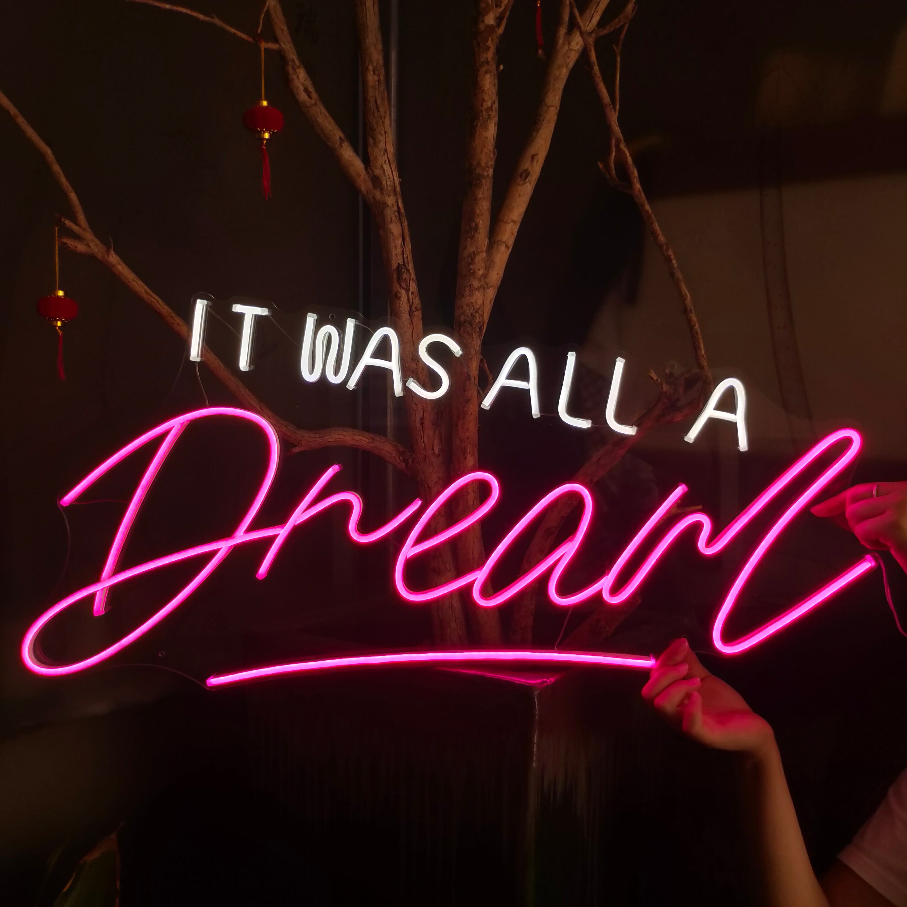 it was all a dream neon sign