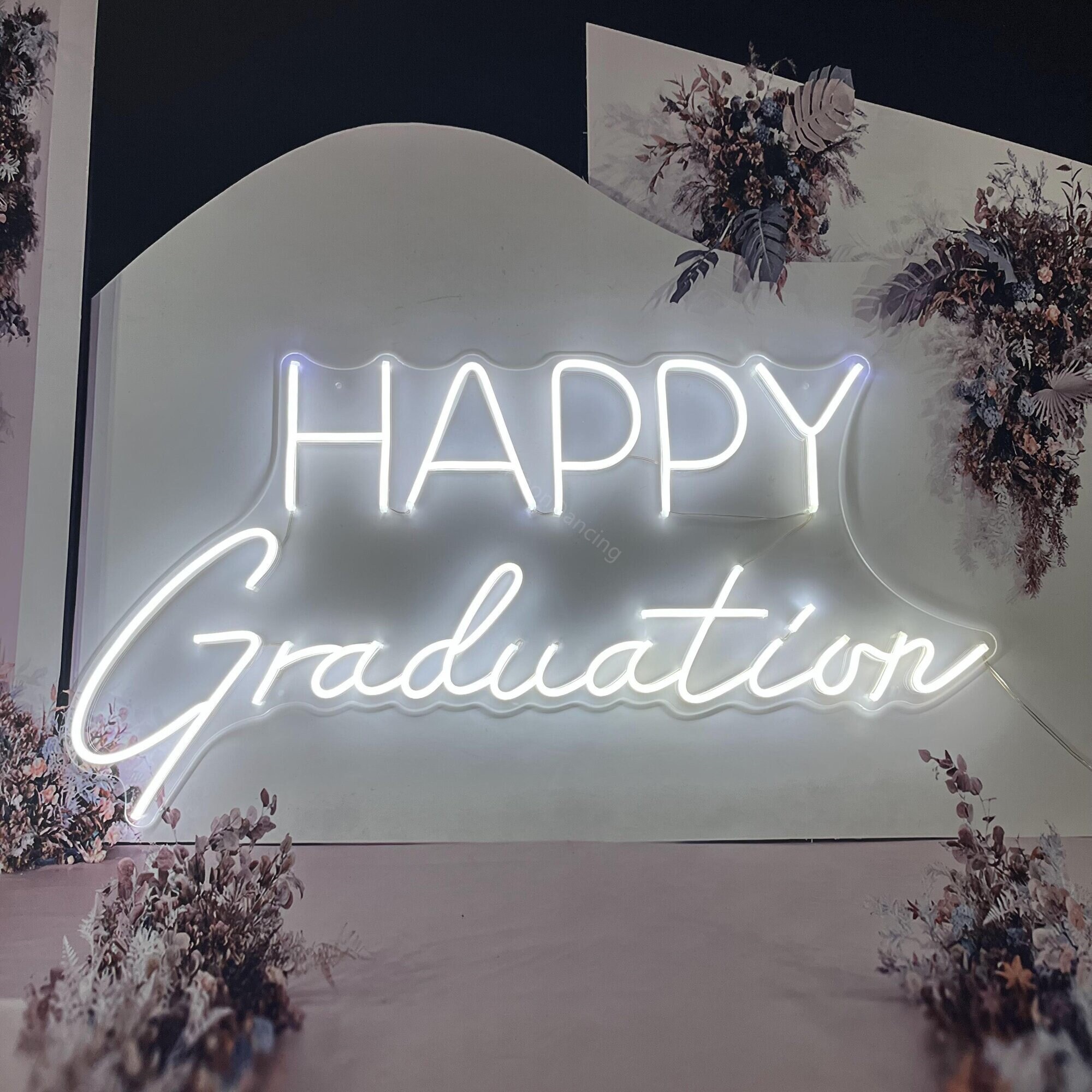 Neon Signs Custom Happy Graduation Neon Sign Wall Decor Neon Sign Art ...