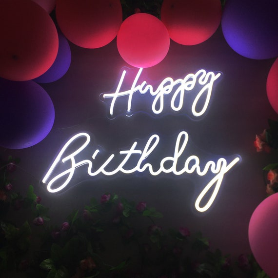 Happy Birthday Neon Signcustom Neon Sign,happy 1st Birthday Sign,baby  Shower Decor Led Light Sign for Party Wall Decor ,best Birthday Gifts 