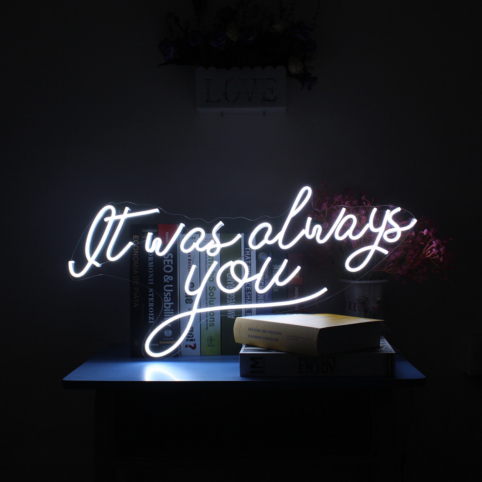 It was always you Neon Sign Wedding Backdrop Decoration