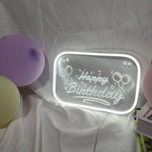 Happy Birthday Neon Schild Personalisiertes Nachtlicht Personalisierte Geschenke Schlafzimmer Party Geburtstag Hochzeit Bar Neon Home Dekor USB LED Lampe Wanddekoration