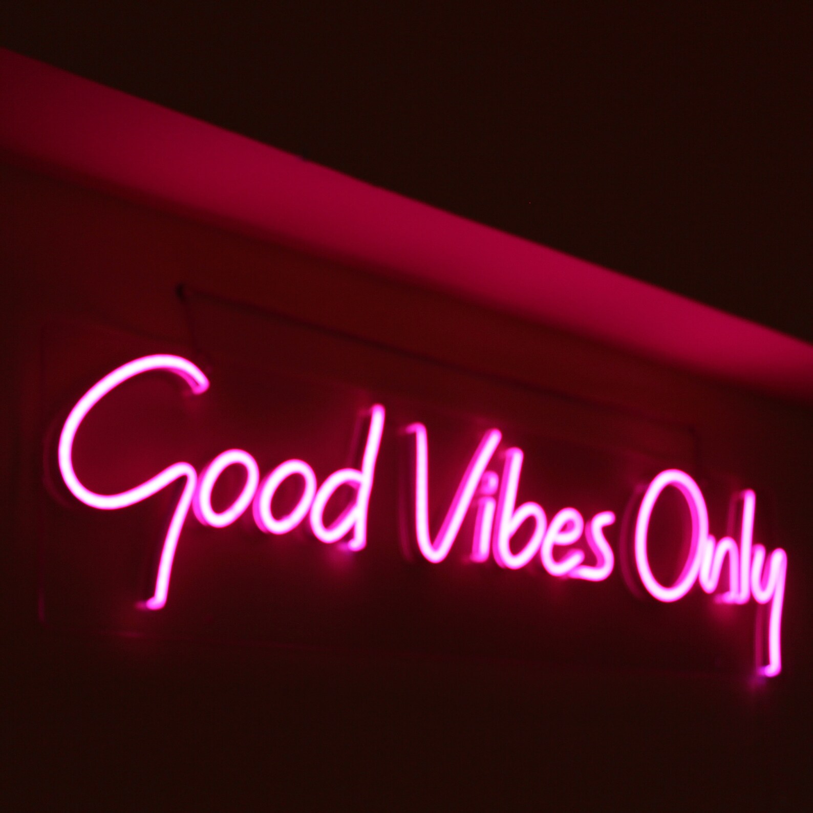 Good Vibes Only Neon Signs Light Modern Wedding Initials