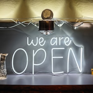 Insegne al neon aperte / Luce al neon siamo insegne aperte / Insegne al neon personalizzate / Insegne al neon a LED / Insegne al neon da parete / Insegne al neon per camera da letto / Insegne al neon per bar