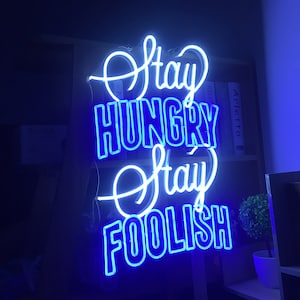Custom Neon Sign Lights  Stay Hungry Stay Food Party Store Studio Decor Living Room Home Wall Decor Personalized Gifts Neon Mural