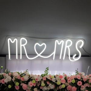 Neon Signs Custom | Neon Sign Mr and Mrs | Neon Sign Wedding | Neon Sign Wall Decor | Neon Sign Party | Neon Light Led | Neon Sign Bedroom