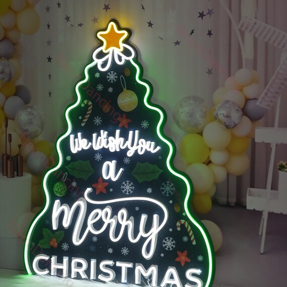 Lサイズ】メリー クリスマス イルミネーション サンタクロース ネオン