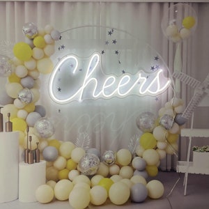 Insegna al neon personalizzata Cheers, insegna al neon per matrimonio, insegna da bar, decorazione da parete, decorazioni a LED per birra champagne, segnaletica per club, regalo di compleanno