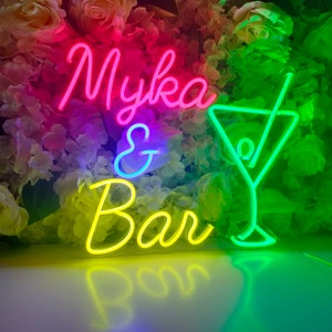 Custom Neon Sign | Neon Sign Bar | Neon Light | Wedding Neon Signs | Wall Decor | Club Decor | Party Decor | Bar Decor | Personalized Gifts