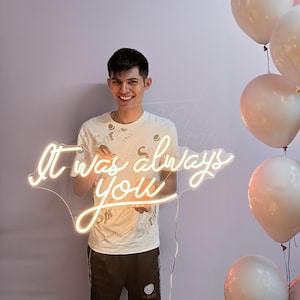 Custom Neon Sign | It Was Always You Neon Sign | Wedding Neon Sign | Neon Wedding Sign | Neon Sign Art | Heart Neon Sign | Neon Light