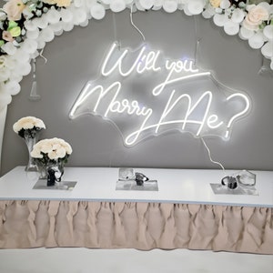 Neon Sign Custom Wedding Will You Marry Me? Wedding Neon Sign Aesthetic Neon Wedding Sign