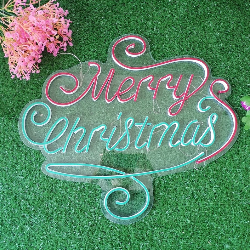 Custom Neon Sign Merry Christmas Neon Sign Decor Neon Sign Art Neon Sign Wall Decor Neon Light Sign For Wall Personalized Neon Sign image 10