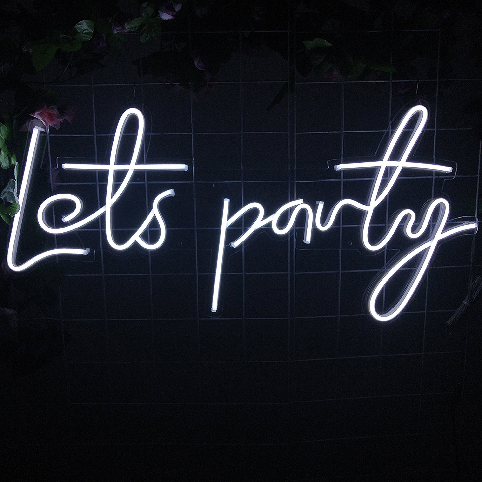 Let's Party Neon Sign Custom Wedding Party Led Neon Sign Etsy