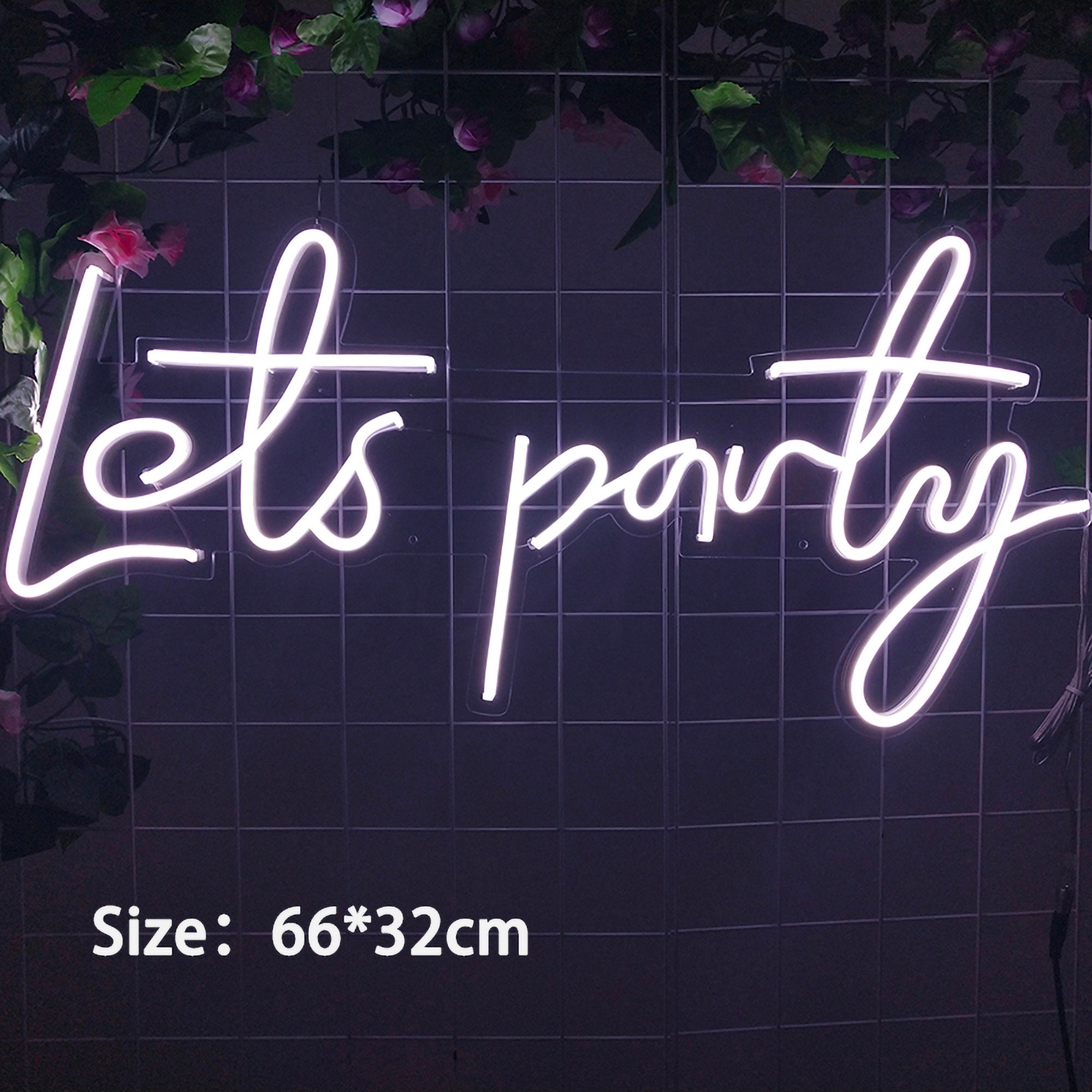 Let's Party Neon Sign Custom Wedding Party Art Decor Etsy UK