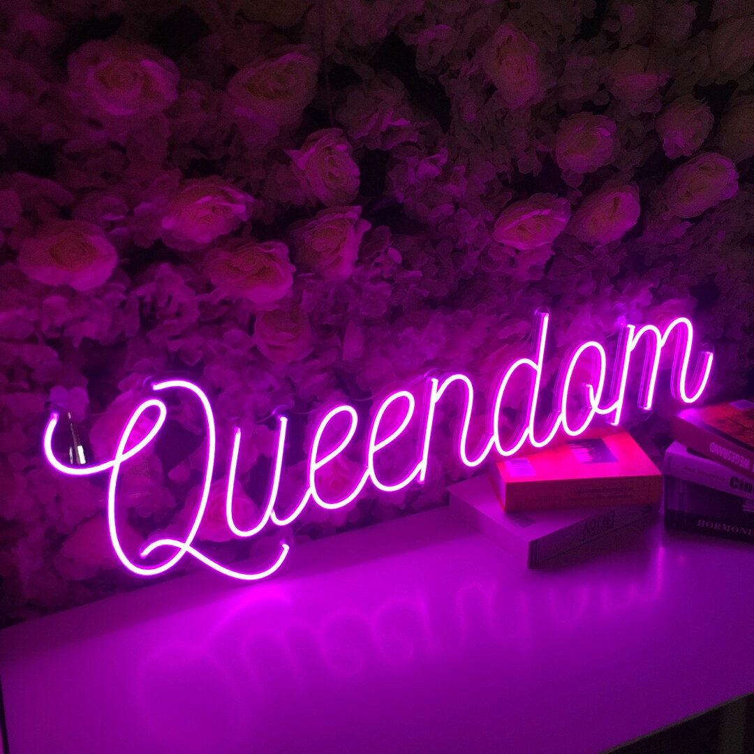 Neon Sign Custom King Queendam Modern Neon Wedding Sign for Etsy