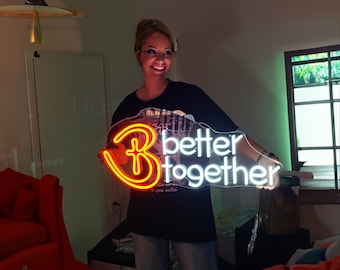 Custom Neon Sign | Neon Sign Better Together | Neon Sign Wedding | Led Neon Sign | Neon Sign Bar | Neon Sign Wall Decor | Neon Sign Bedroom