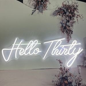 Ciao Trenta Insegna al neon Personalizzata 30esimo compleanno Insegna al neon Arte Decorazione della parete Buon compleanno Insegna al neon Decorazioni per addio al celibato Regali di Natale