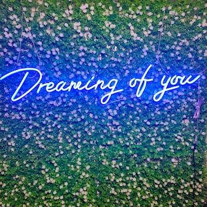 Custom Neon Sign | Dreaming of you | Neon Signs Bedroom | Wall Decor | Personalized Gifts | Halloween Home Decor | Party Decor