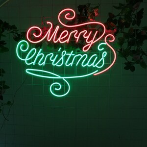 Custom Neon Sign Merry Christmas Neon Sign Decor Neon Sign Art Neon Sign Wall Decor Neon Light Sign For Wall Personalized Neon Sign image 8