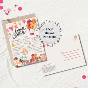Cartão de feliz aniversário em aquarela Boho com receitas de difusor Cartão postal de óleos essenciais - Download - Young Living - Happy Mail - Ferramenta de negócios