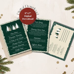 Winter Holiday Diffuser & Rollerball Blends Postcard Card - Instant Download - Printable - Young Living - Christmas Happy Mail