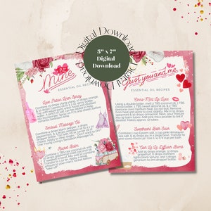 Valentijnsdag Make-n-Take Recept DIY-kaart - Ansichtkaart - Instant Download - Young Living - Happy Mail - Afdrukbaar - Oily Business Tool
