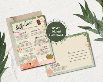 Boho Self Care DIYs & Recipes Essential Oils Postcard - Make and Take Ideas - Download - Young Living - Happy Mail - Oily Marketing Tools