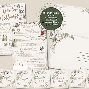 Winter Wellness Rollerball Mischungen & DIYs w / Starter Kit Öle Postkarten Etiketten - w / Bonus Insta Stories - Download - Young Living