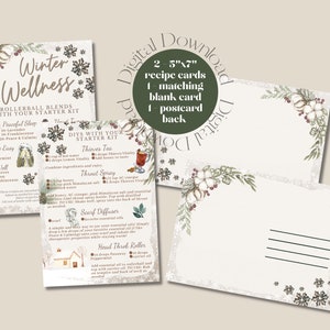 Winter Wellness Rollerball Mischungen & DIYs mit Starter Kit Öle Postkarte Karte - mit Bonus Instagram Stories - Instant Download - Young Living
